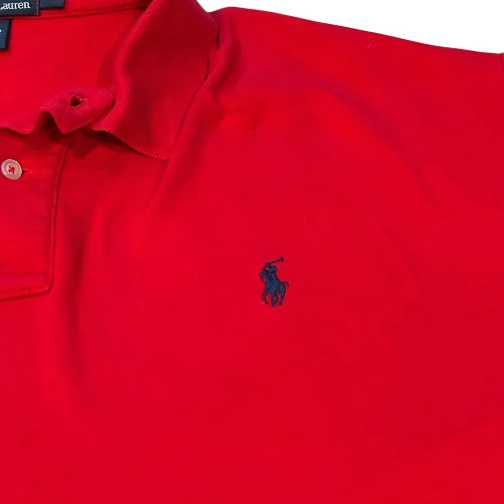 Vintage Polo Ralph Lauren Red Short Sleeve Cotton Polo Men's XL